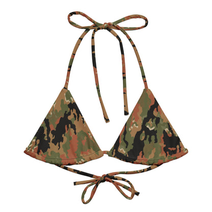 Leibermuster Camo String Bikini Top - flat lay front