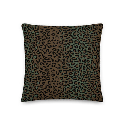Leopard Spot Camo 18" Throw Pillow _ Concealing Coloration