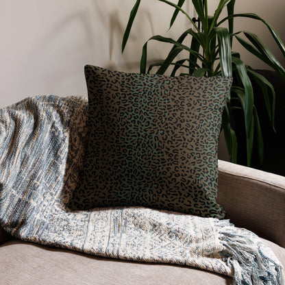 Leopard Spot Camo 22" Throw Pillow _ Concealing Coloration