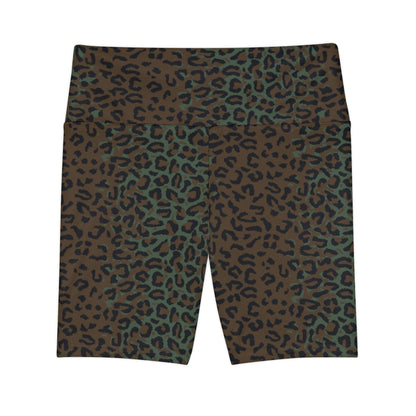 Leopard Spot Camo High-Rise Bike Shorts - Concealing Coloration