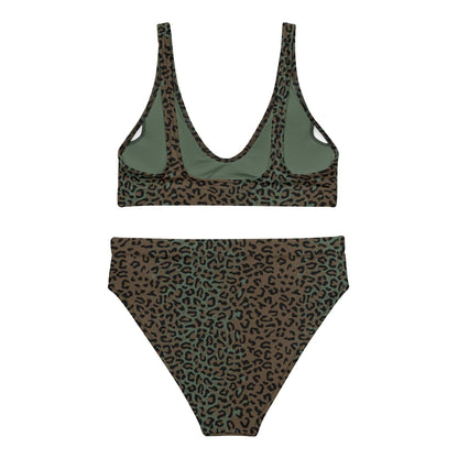 Leopard Spot Camo High-Waisted Bikini Set