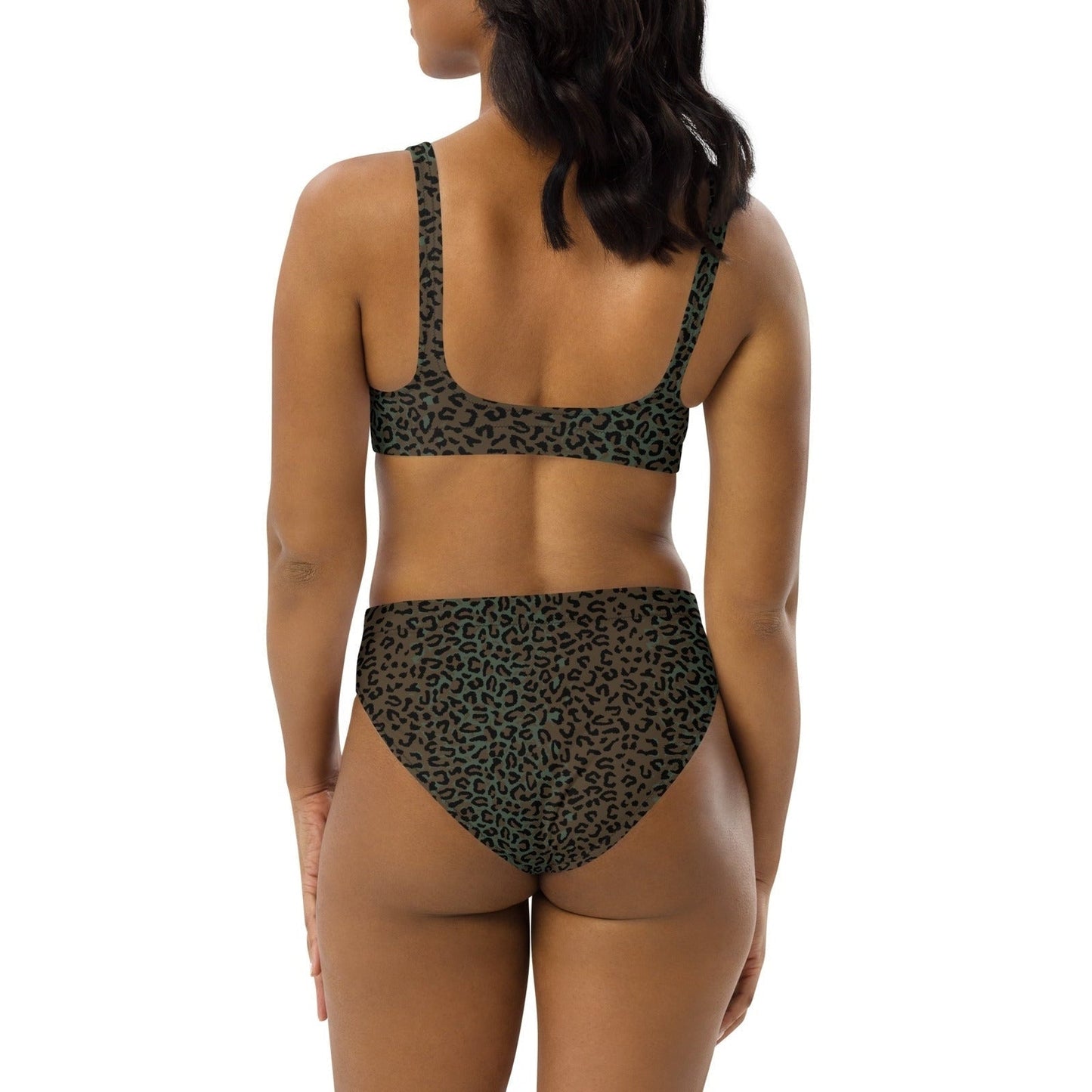 Leopard Spot Camo High-Waisted Bikini Set