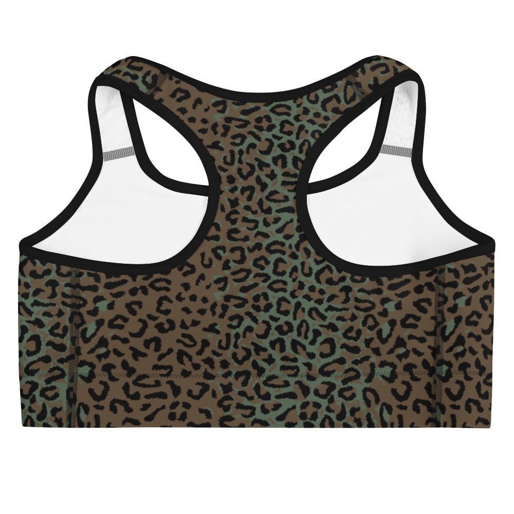 Leopard Spot Camo Racerback Sports Bra - Concealing Coloration