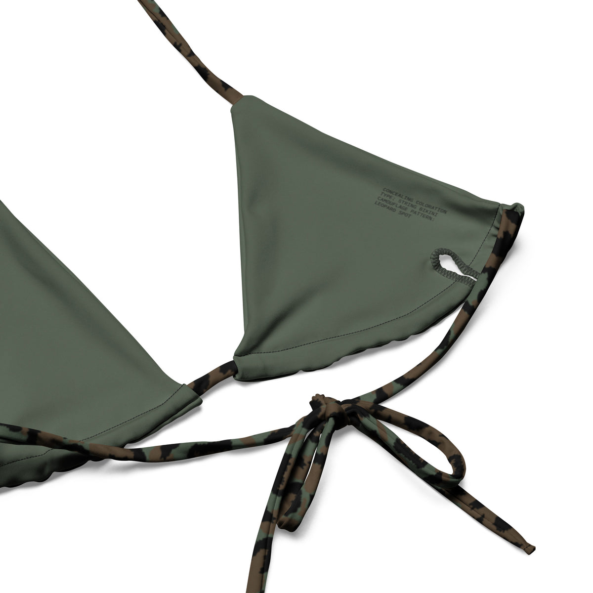 Leopard Spot Camo String Bikini Set.