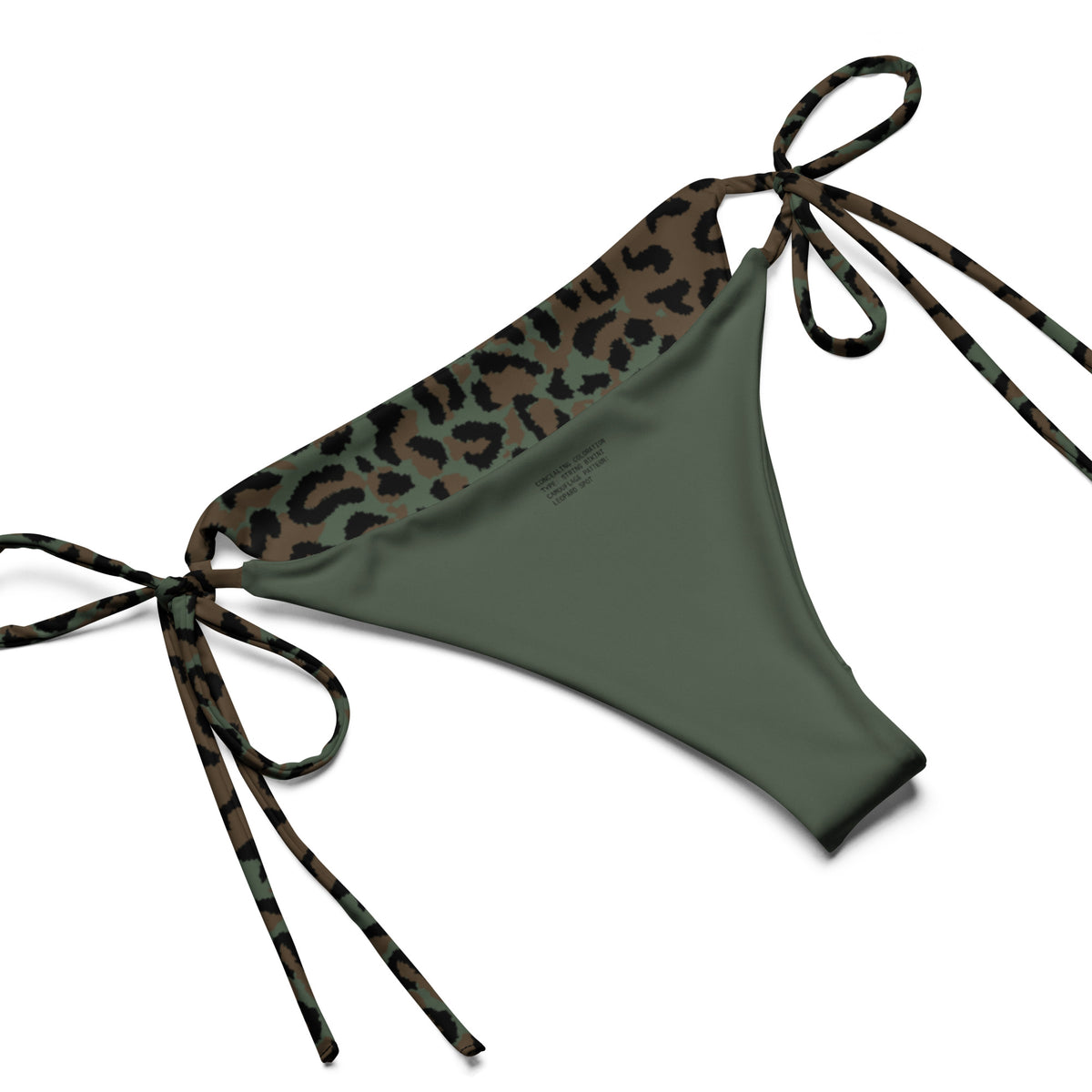 Leopard Spot Camo String Bikini Set.