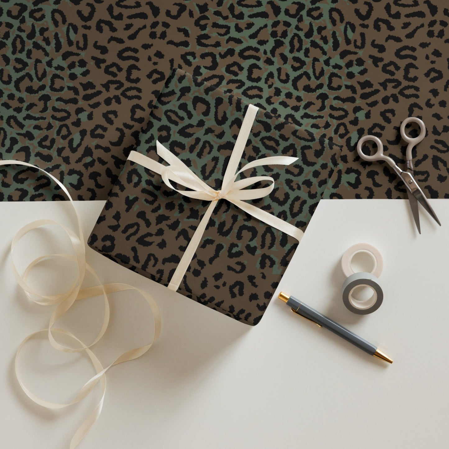 Leopard Spot Camo Wrapping Paper