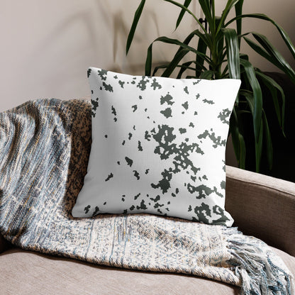 M05 Snow Camo 22" Throw Pillow _ Concealing Coloration