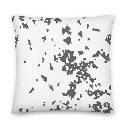 M05 Snow Camo 22" Throw Pillow _ Concealing Coloration