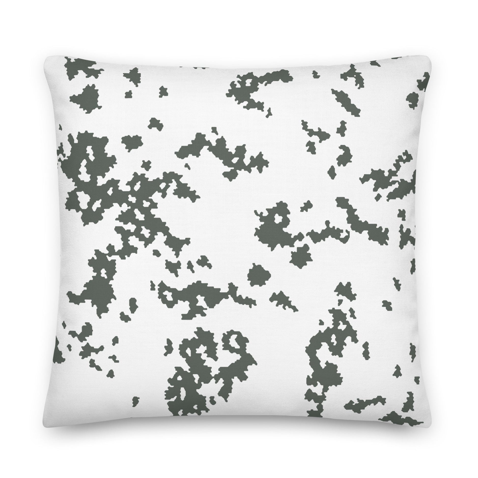 M05 Snow Camo 22" Throw Pillow _ Concealing Coloration