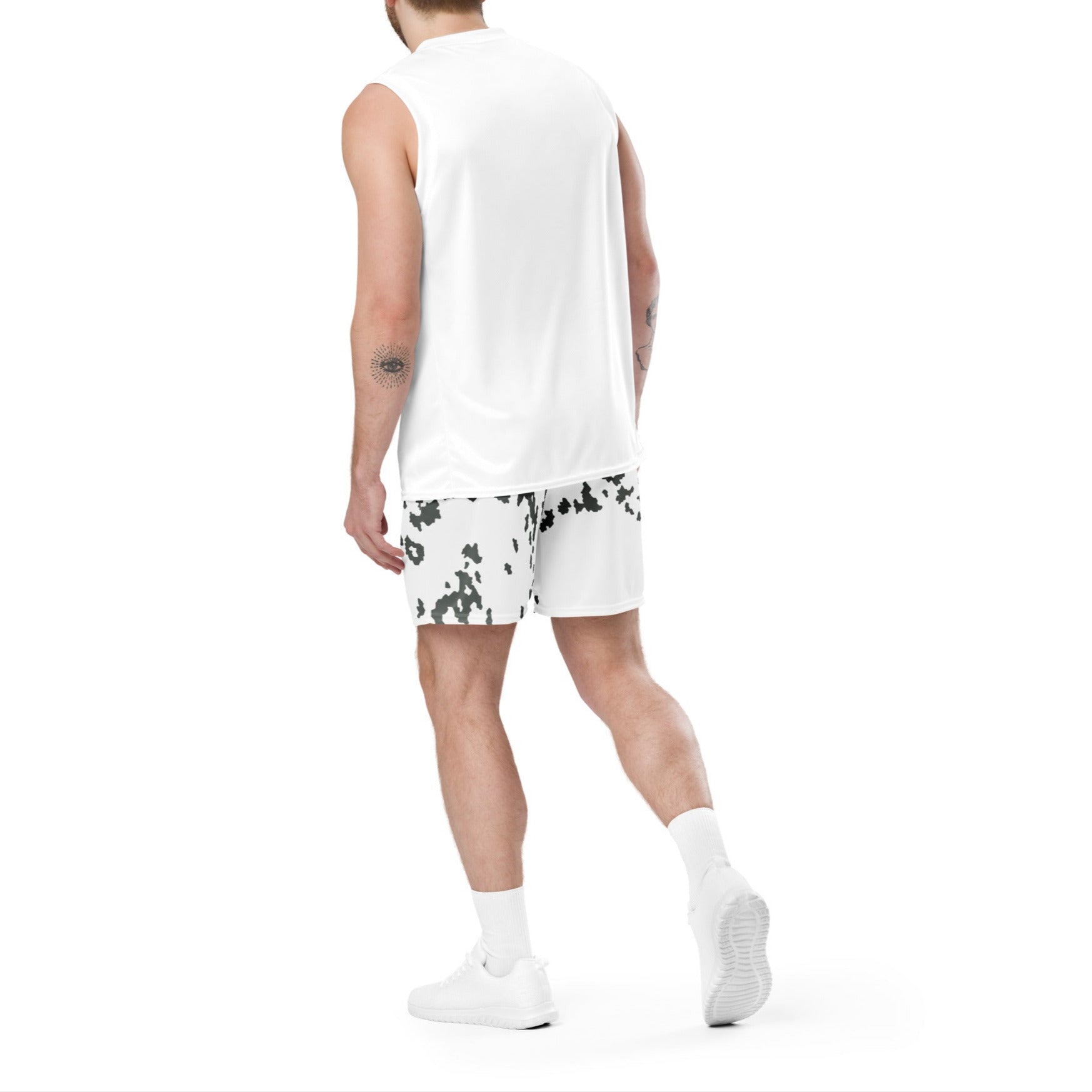 M05 Snow Camo Basketball Shorts _ Concealing Coloration