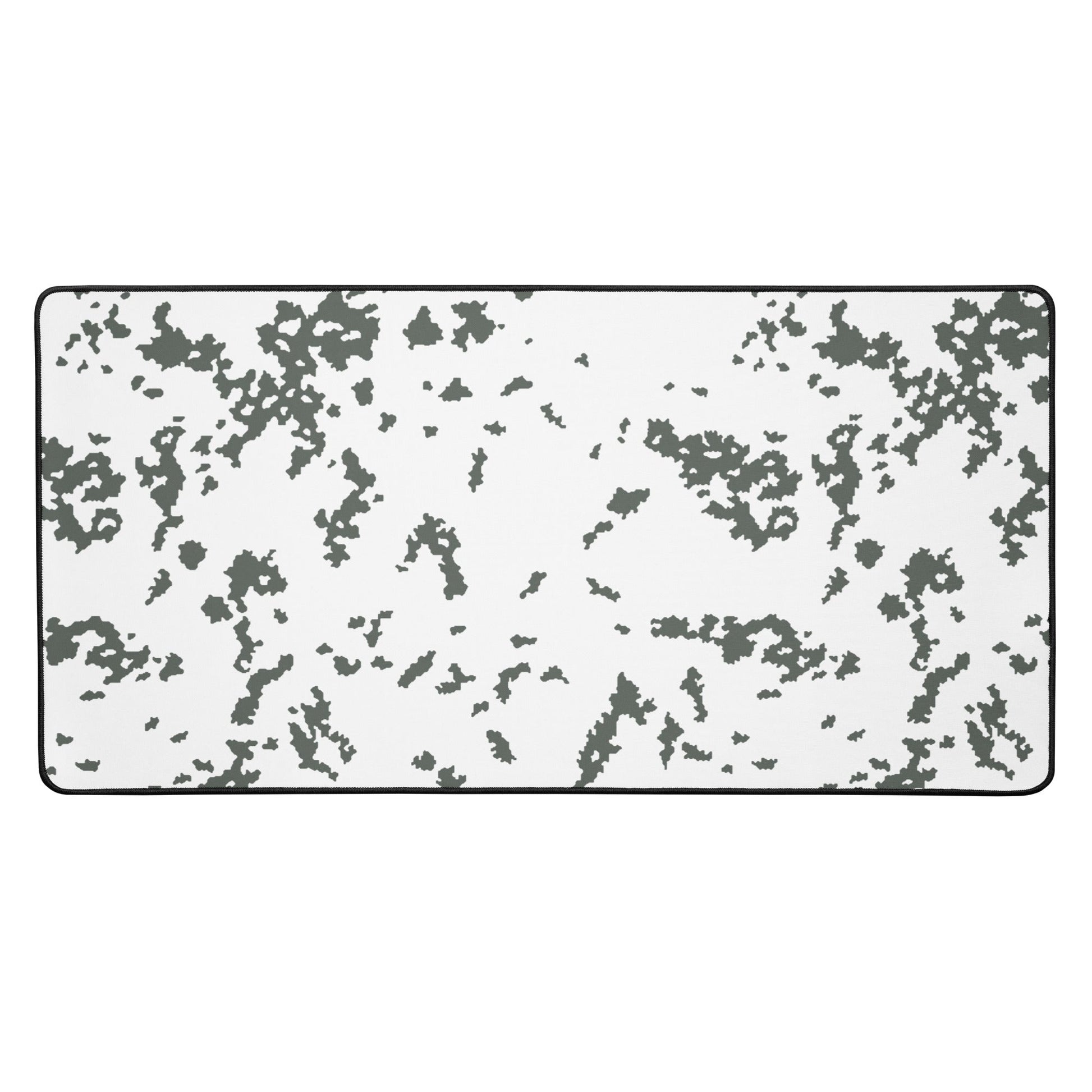M05 Snow Camo Desk Mat Wide Mouse Pad White Background