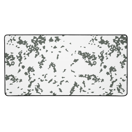 M05 Snow Camo Desk Mat Wide Mouse Pad White Background