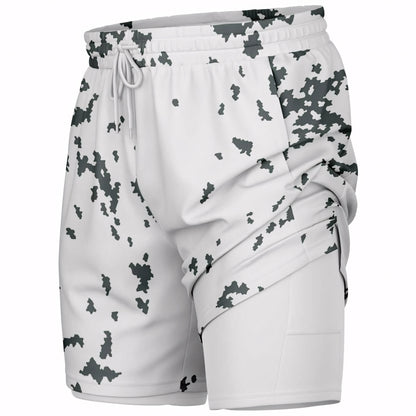 M05 Snow Camo Lined Shorts 7" _ Concealing Coloration