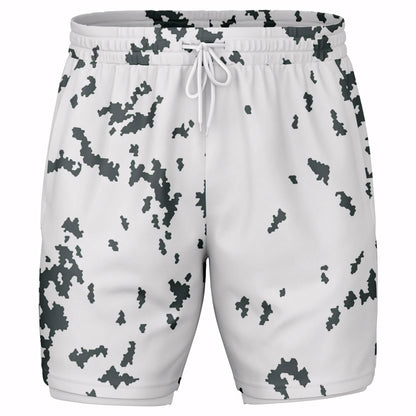 M05 Snow Camo Lined Shorts 7" _ Concealing Coloration