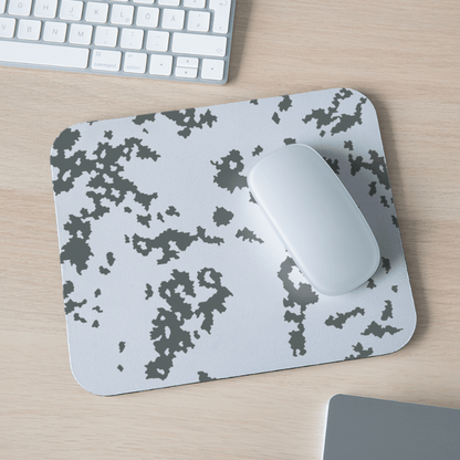 M05 Snow Camo Mouse Pad White Mousepad Gray Abstract Blotch