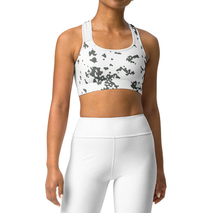 M05 Snow Camo Racerback Sports Bra