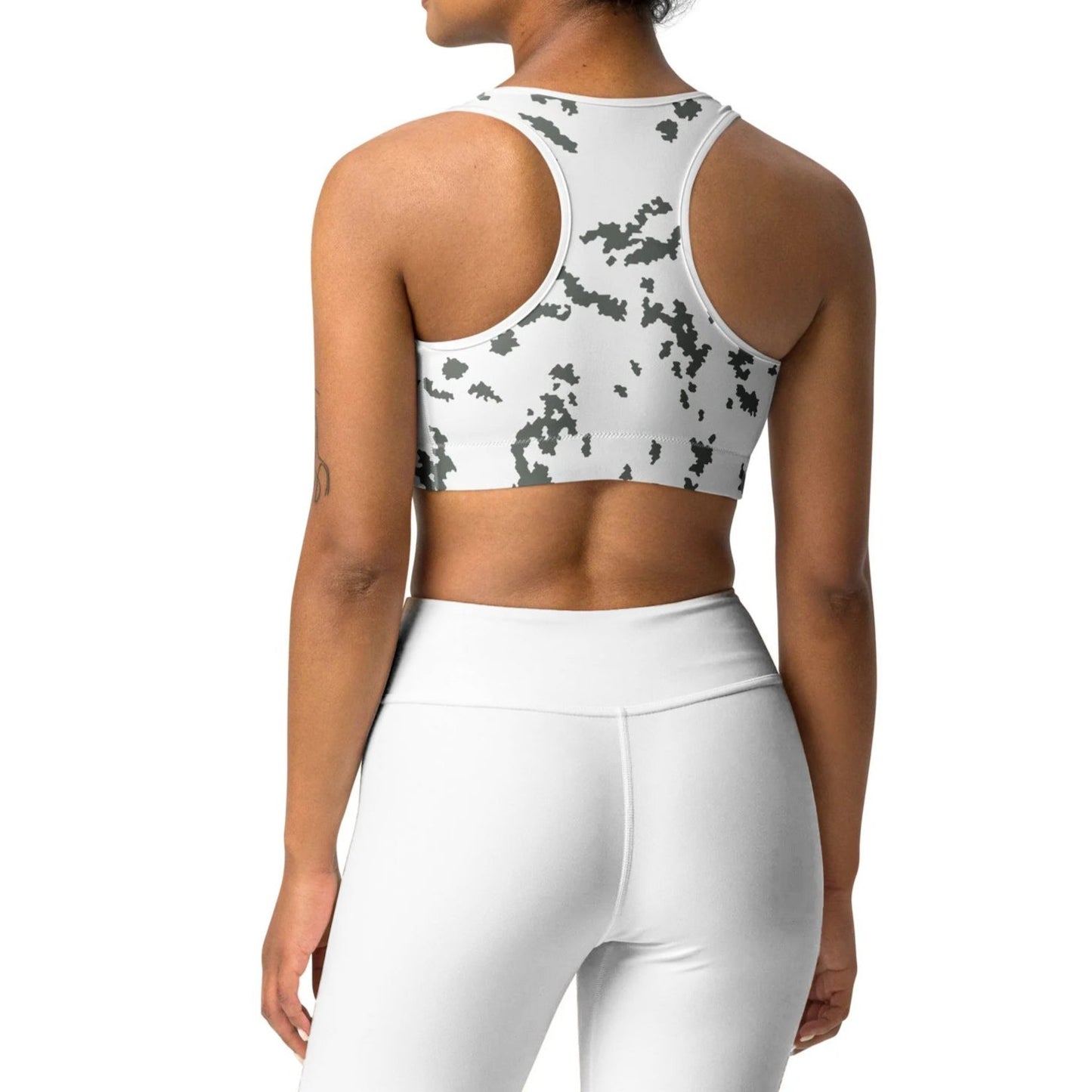 M05 Snow Camo Racerback Sports Bra