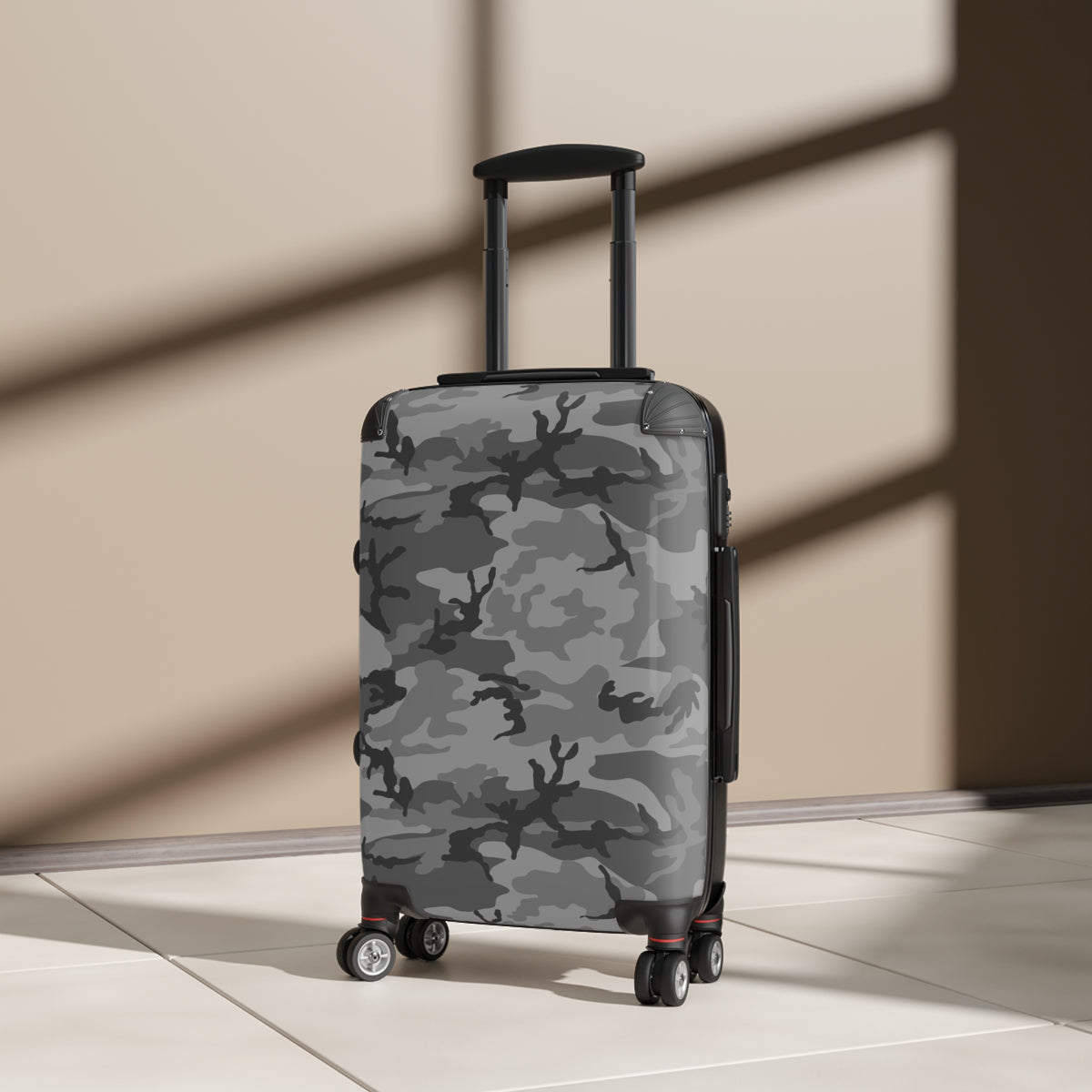 M81 Urban Camo Carry-On Roller Suitcase (Gray-Dominant)