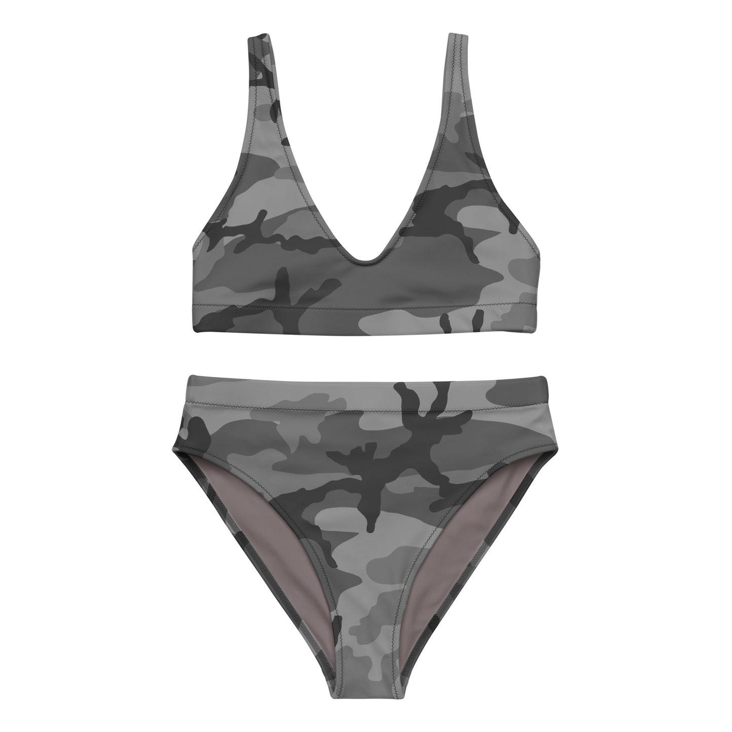 M81 Urban Camo High-waisted Bikini Set (Gray-Dominant Variation) _ Concealing Coloration