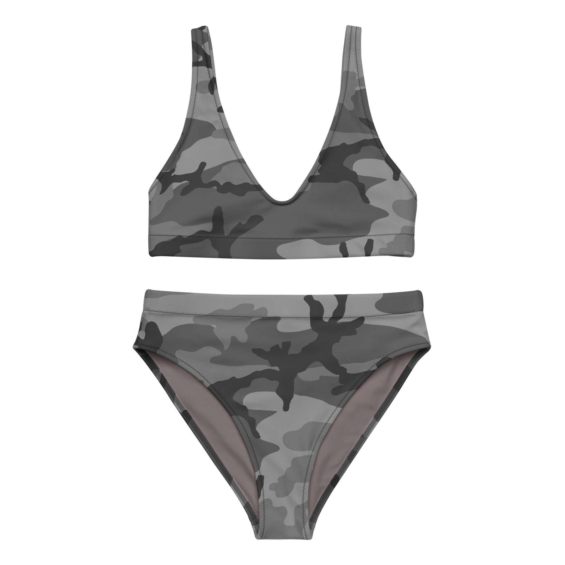 M81 Urban Camo High-waisted Bikini Set (Gray-Dominant Variation) _ Concealing Coloration