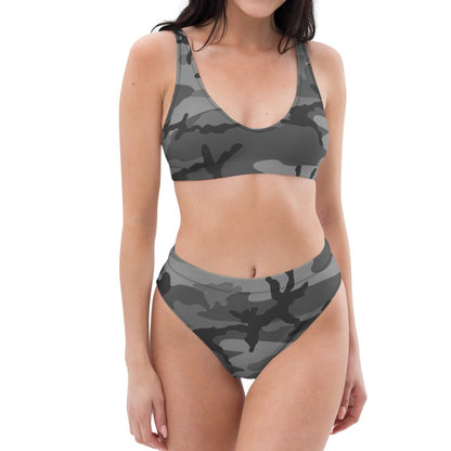 M81 Urban Camo High-waisted Bikini Set (Gray-Dominant Variation) _ Concealing Coloration