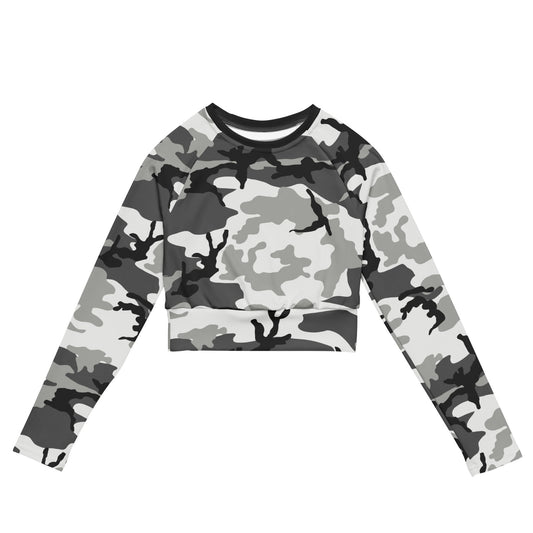 M81 Urban Camo Long-sleeve Crop Top