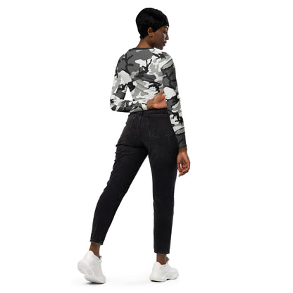 M81 Urban Camo Long-sleeve Crop Top