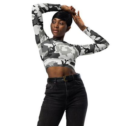 M81 Urban Camo Long-sleeve Crop Top