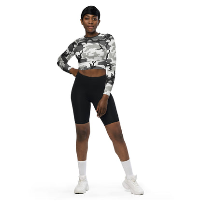 M81 Urban Camo Long-sleeve Crop Top