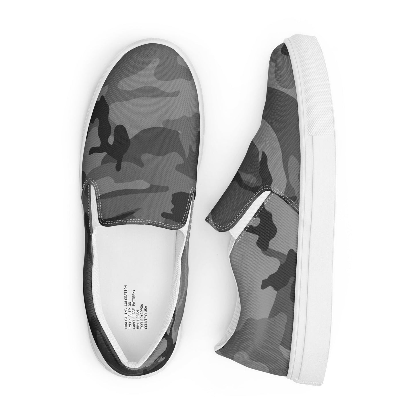 M81 Urban Camo Men's Slip-On Sneaker (Gray-Dominant)