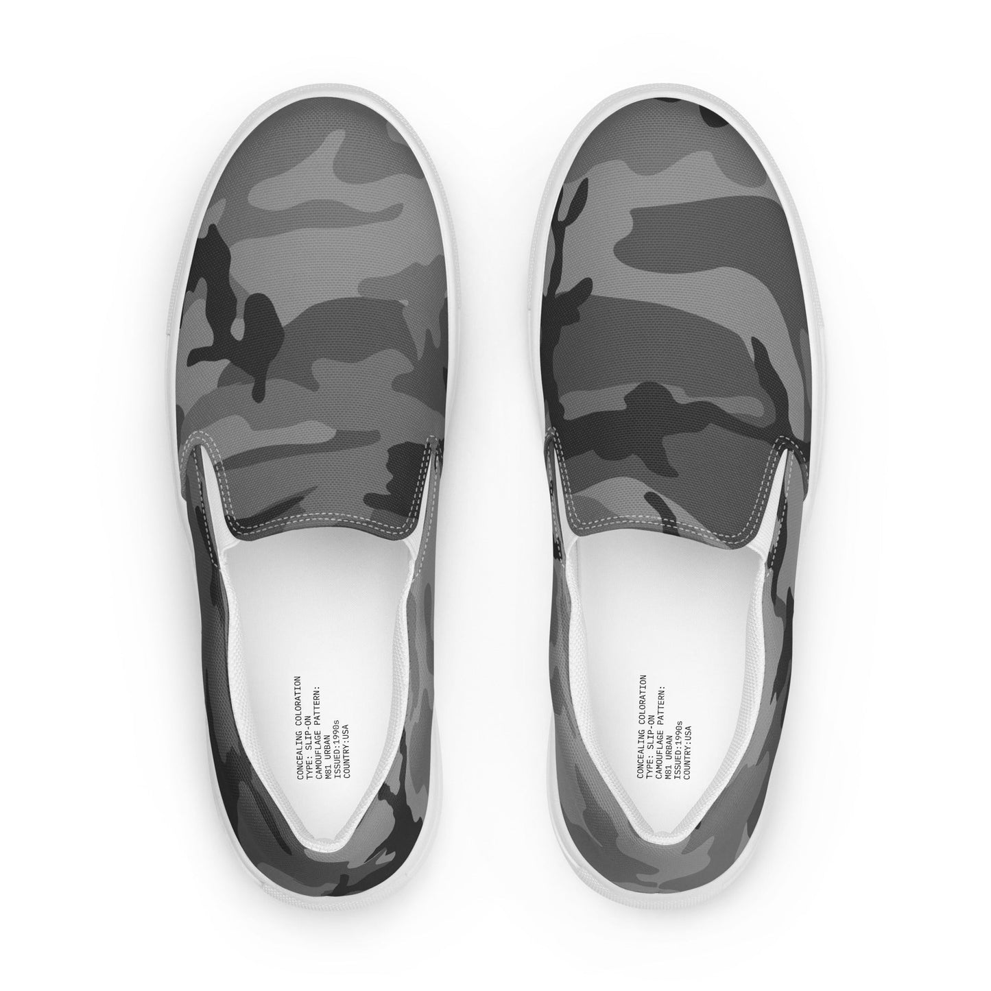 M81 Urban Camo Men's Slip-On Sneaker (Gray-Dominant)