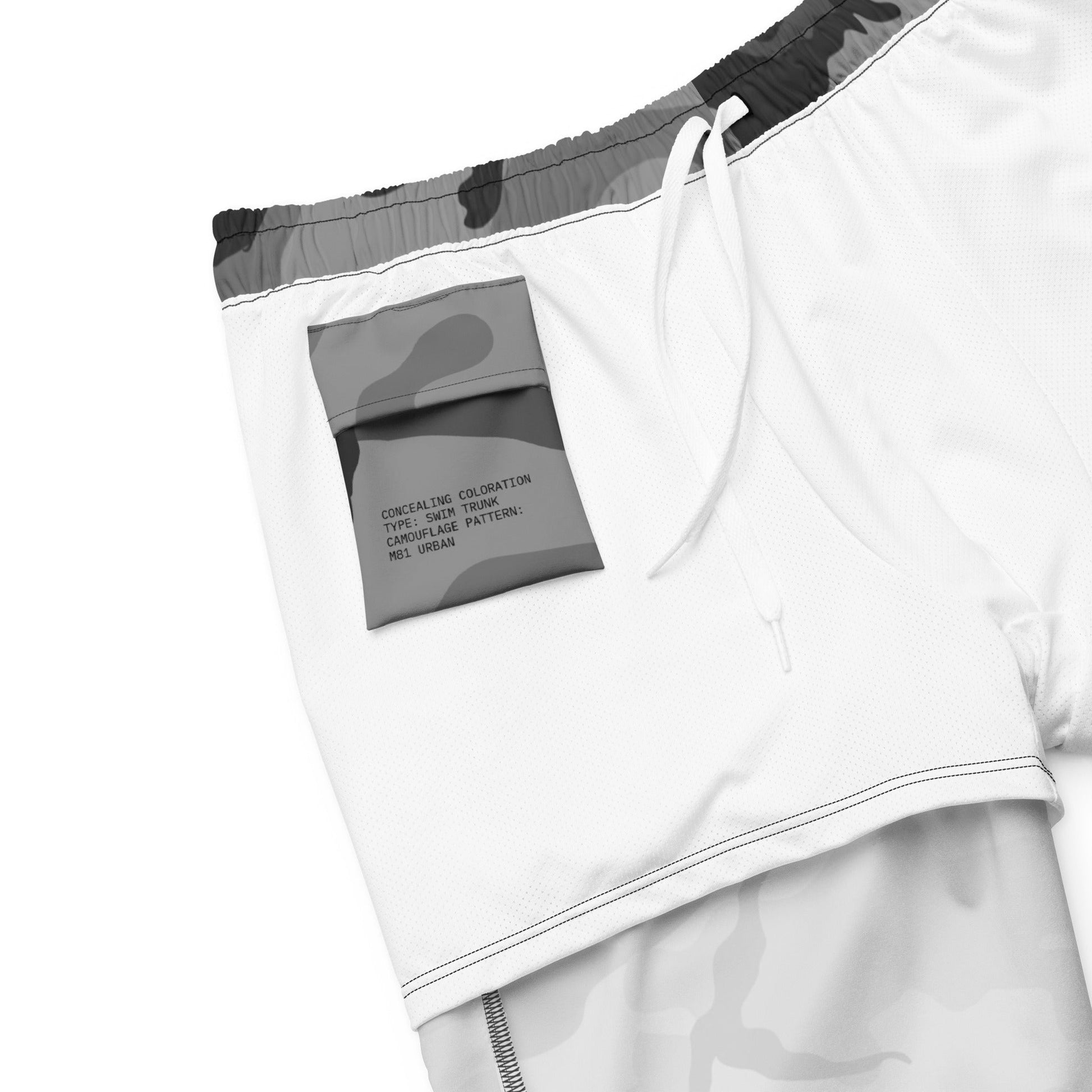 M81 Urban Camo Swim Trunks (Gray-Dominant) _ Concealing Coloration