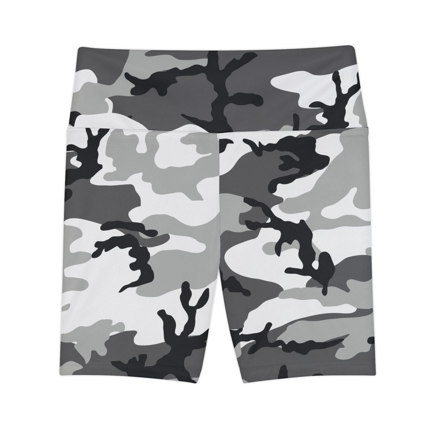 M81 Urban Woodland Camo High-Rise Bike Shorts - Concealing Coloration