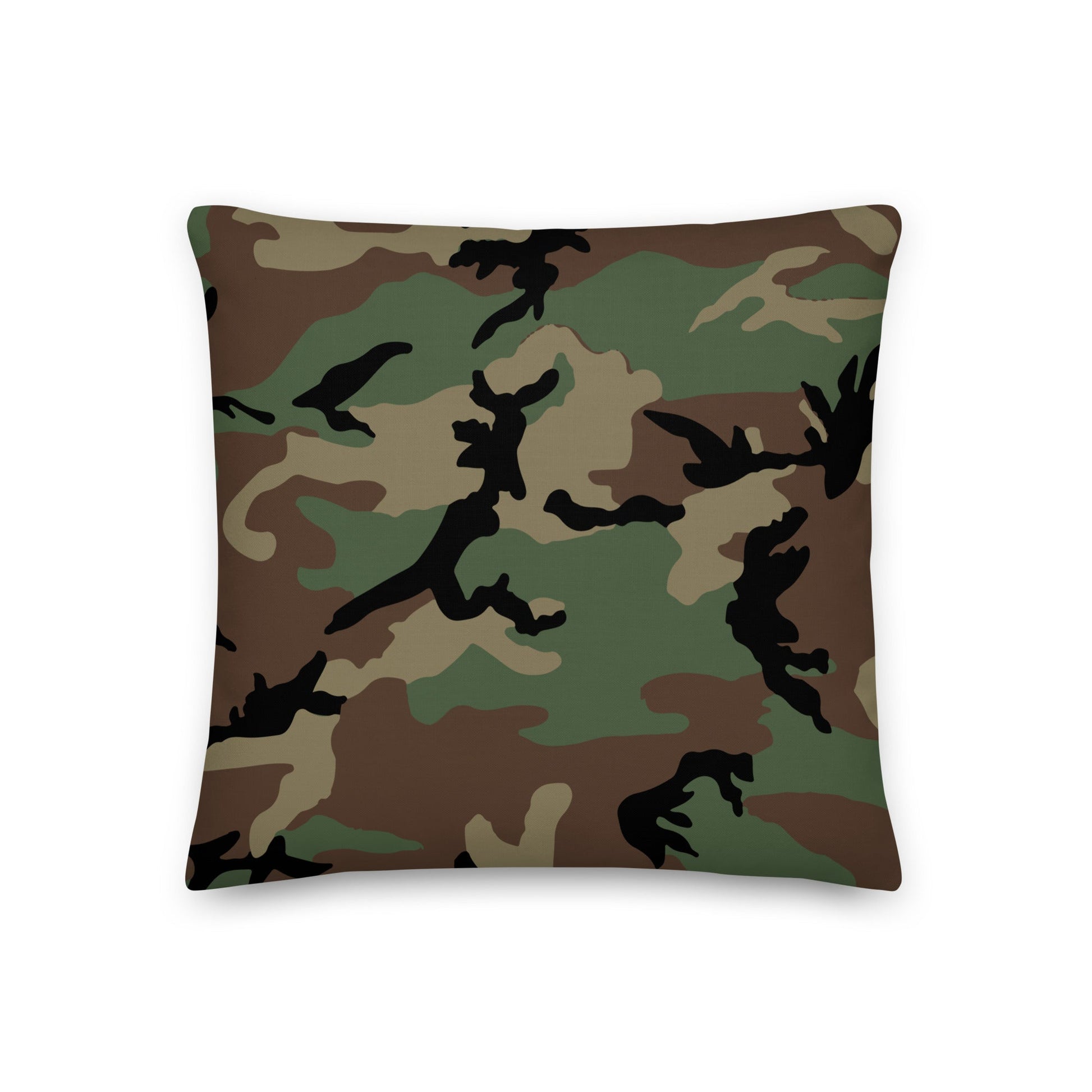 M81 Woodland Camo 18" Throw Pillow