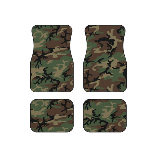 M81 Woodland Camo All-Weather Car Mats (Set of 4) _ Concealing Coloration