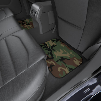 M81 Woodland Camo All-Weather Car Mats (Set of 4) _ Concealing Coloration