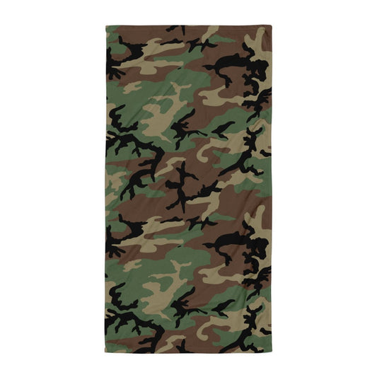 M81 Woodland Camo Bath Towel