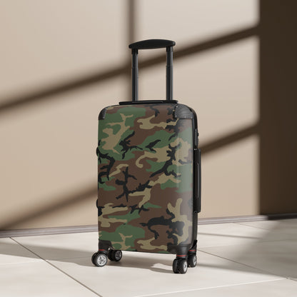 M81 Woodland Camo Carry-On Roller Suitcase _ Concealing Coloration