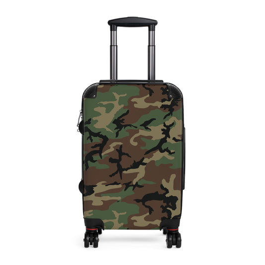 M81 Woodland Camo Carry-On Roller Suitcase _ Concealing Coloration