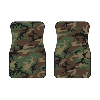 M81 Woodland Camo Front Seat Car Mats (Set of 2) _ Concealing Coloration