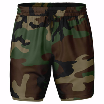 M81 Woodland Camo Lined Shorts 7" _ Concealing Coloration