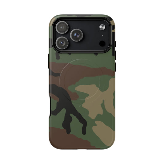 M81 Woodland Camo MagSafe iPhone 18 Pro Max Field Case phone case.