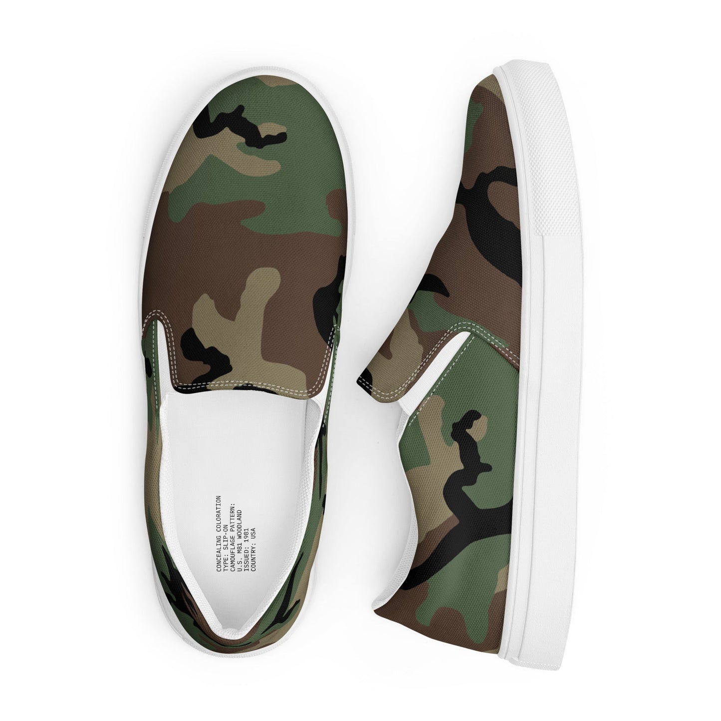 M81 Woodland Camo Men’s Slip-On Sneaker