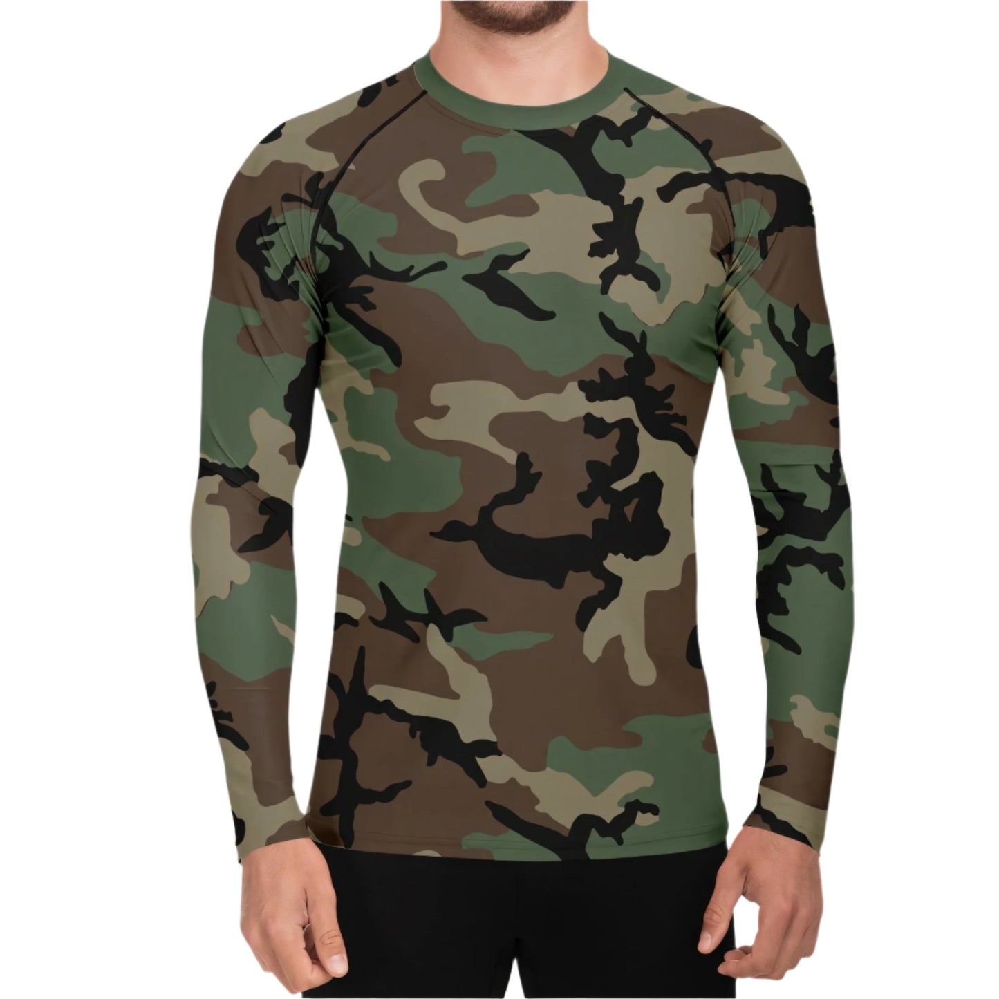 M81 Woodland Camo Men's Long-sleeve Base Layer