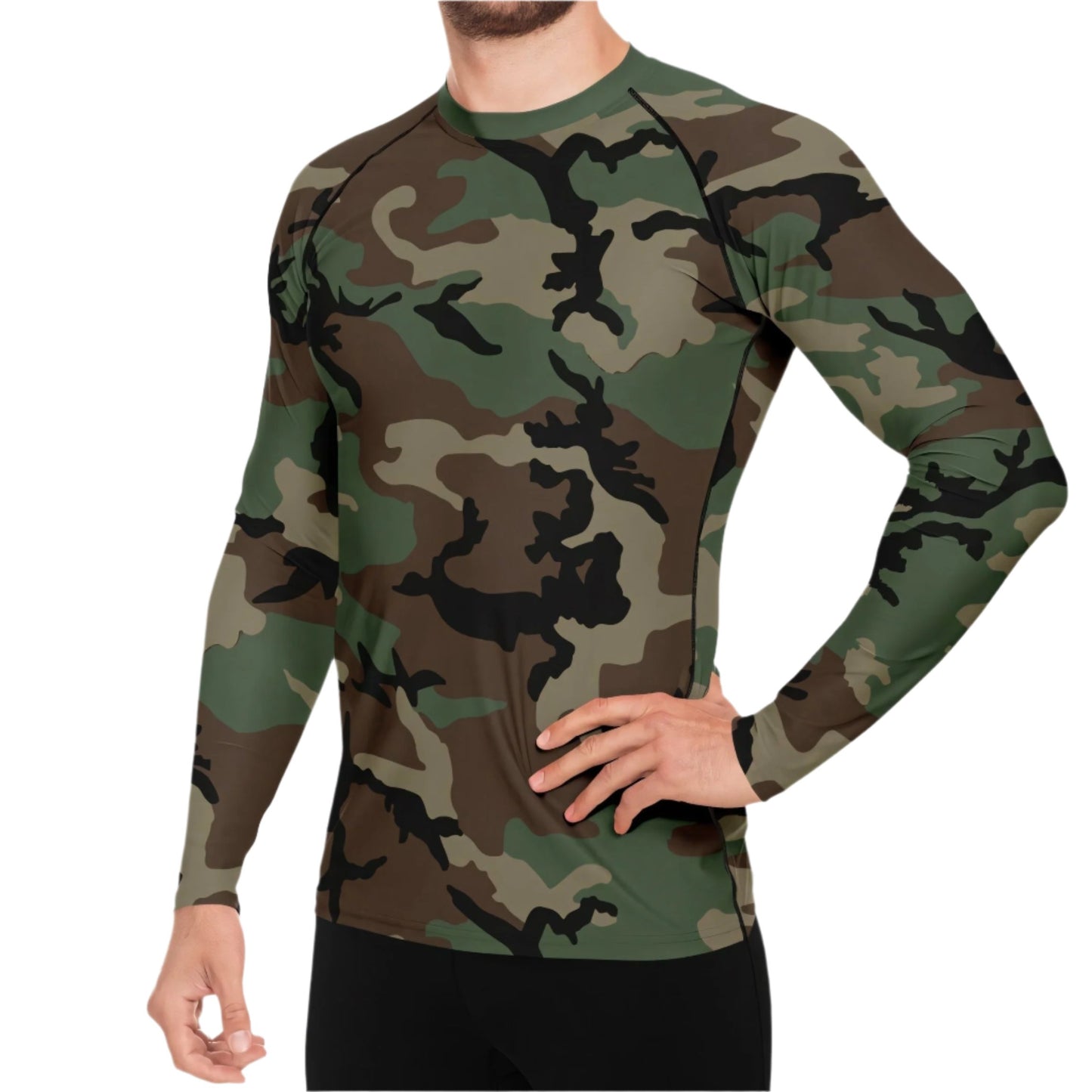 M81 Woodland Camo Men's Long-sleeve Base Layer