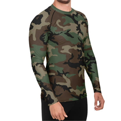 M81 Woodland Camo Men's Long-sleeve Base Layer