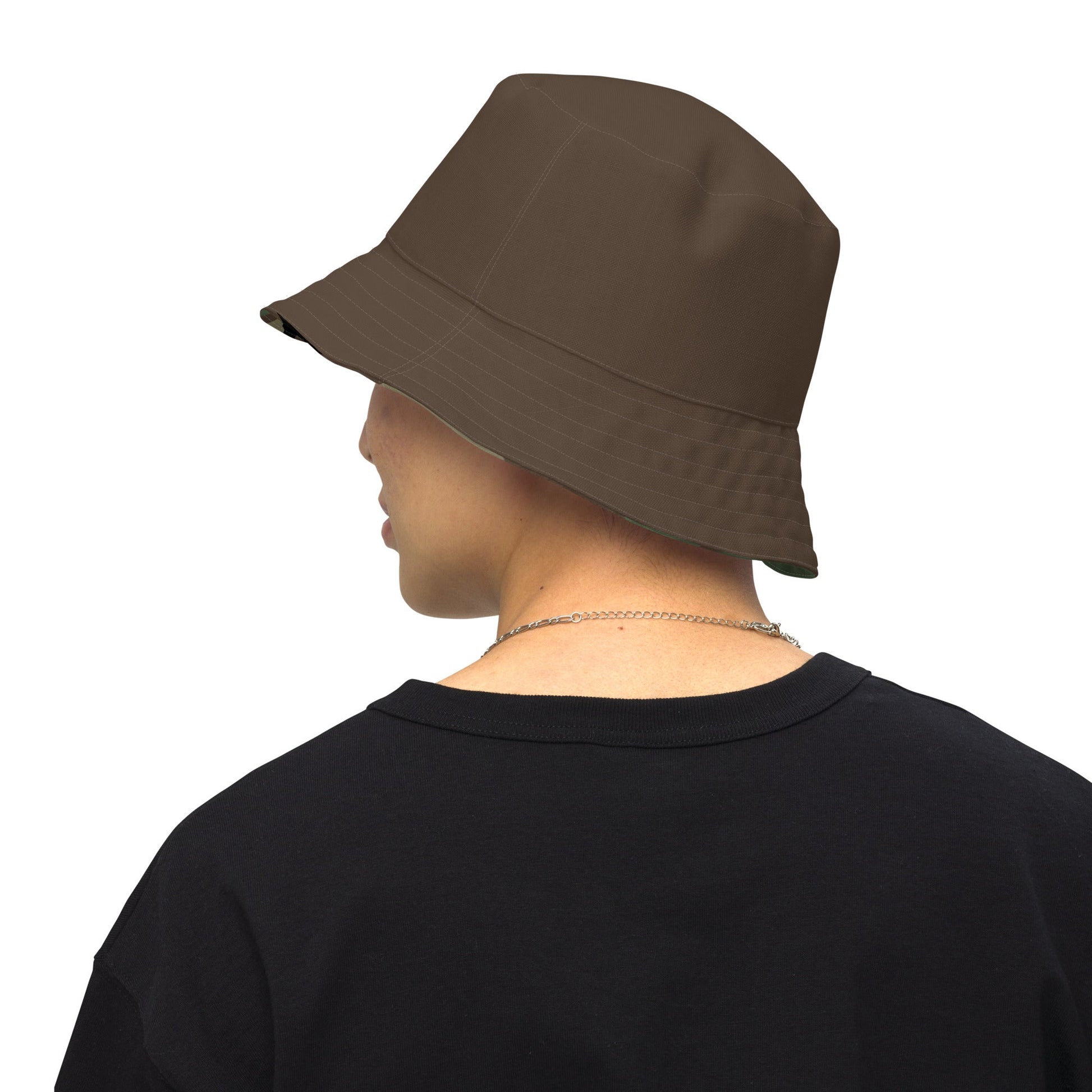 M81 Woodland Camo Underbrim Bucket Hat - Brown _ Concealing Coloration