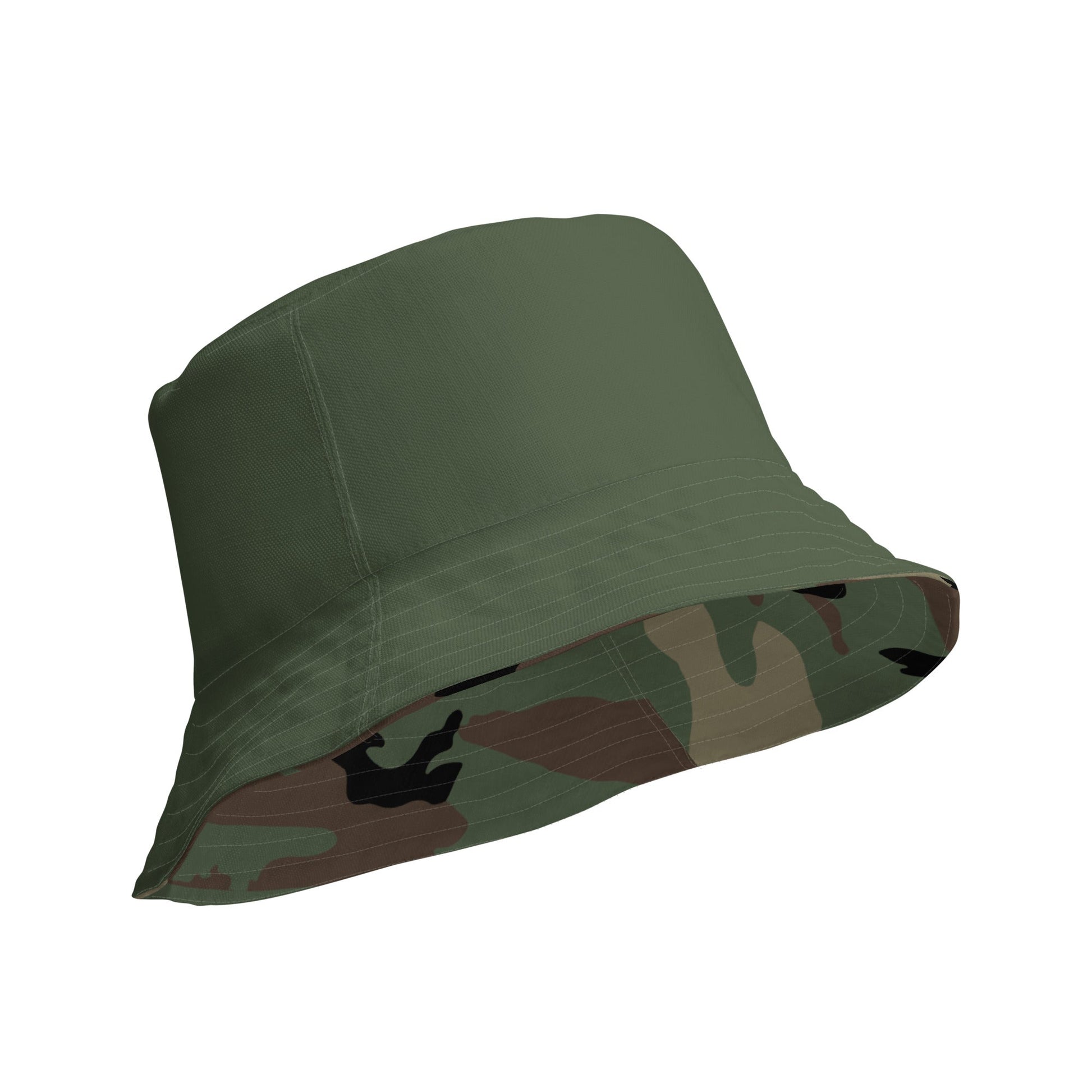 M81 Woodland Camo Underbrim Bucket Hat - Green _ Concealing Coloration