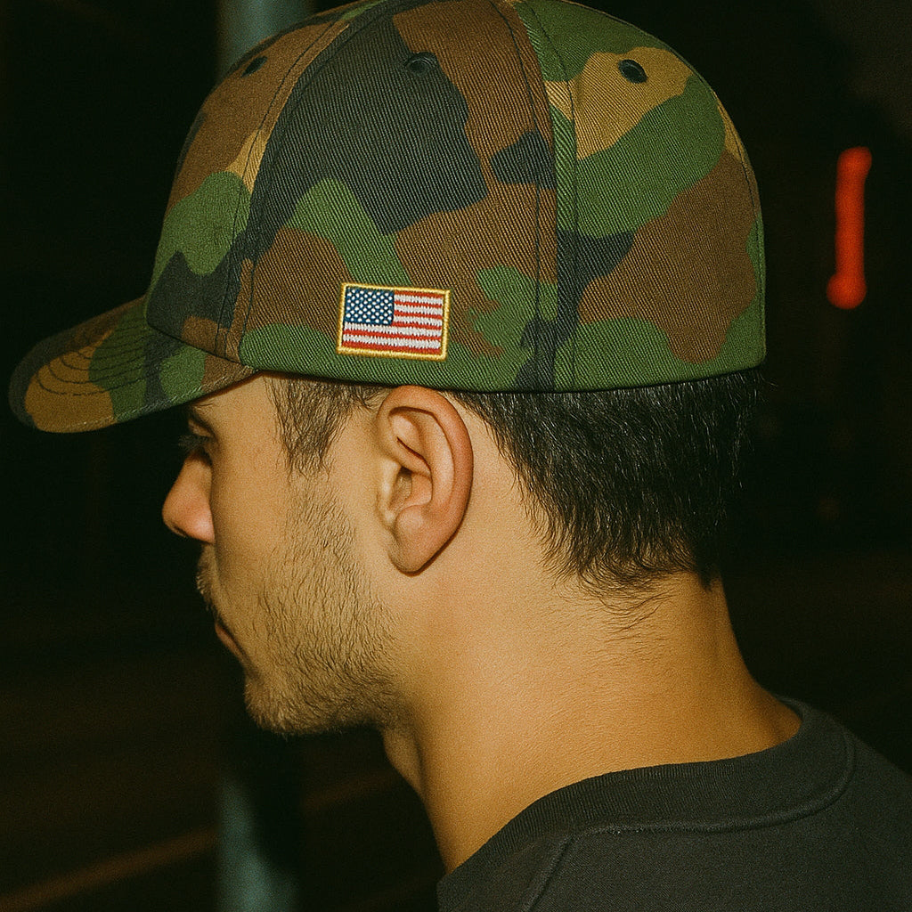 M81 Woodland Camo Snapback Hat 6098M _ Concealing Coloration