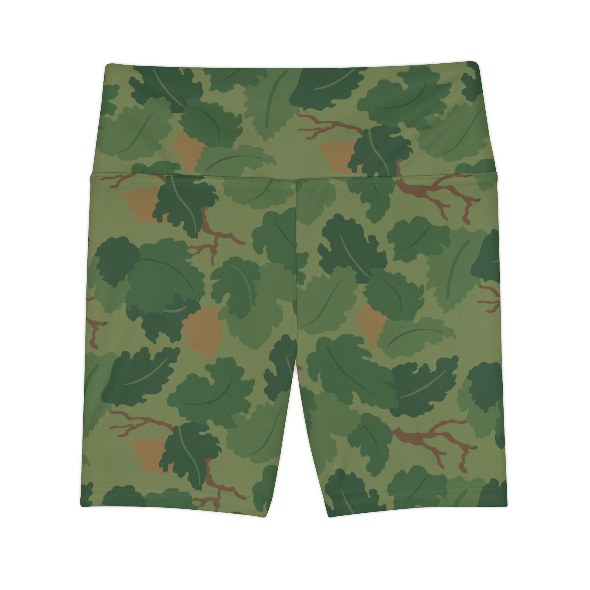 Mitchell Camo High-Rise Bike Shorts - Concealing Coloration